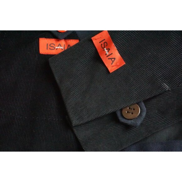 Isaia Napoli Midnight Blue Corduroy Light Sport Coat Jacket 39S Brand New W Tags